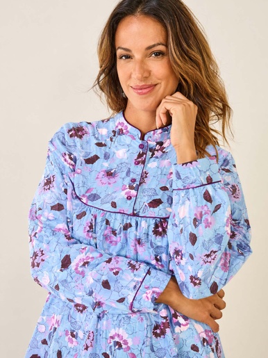 Chemise de nuit en flanelle pur coton