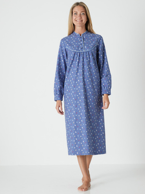 Chemise de nuit en flanelle pur coton