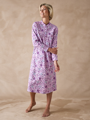 Chemise de nuit en coton émerisé