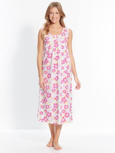 Chemise de nuit sans manches lot de 2 - Daxon - Rose + bleu