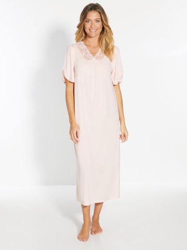 Chemises de nuit lot de 2 - Daxon - Amande + rose