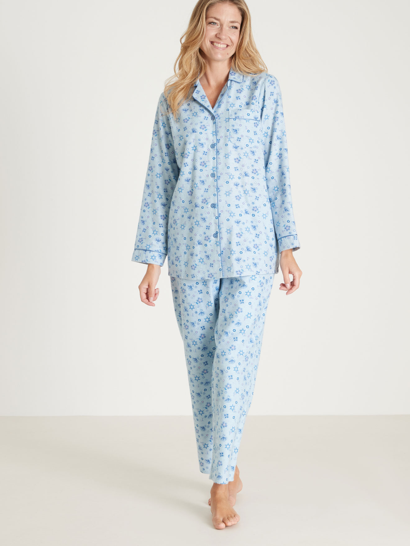 Pyjama cœur en coton femme
