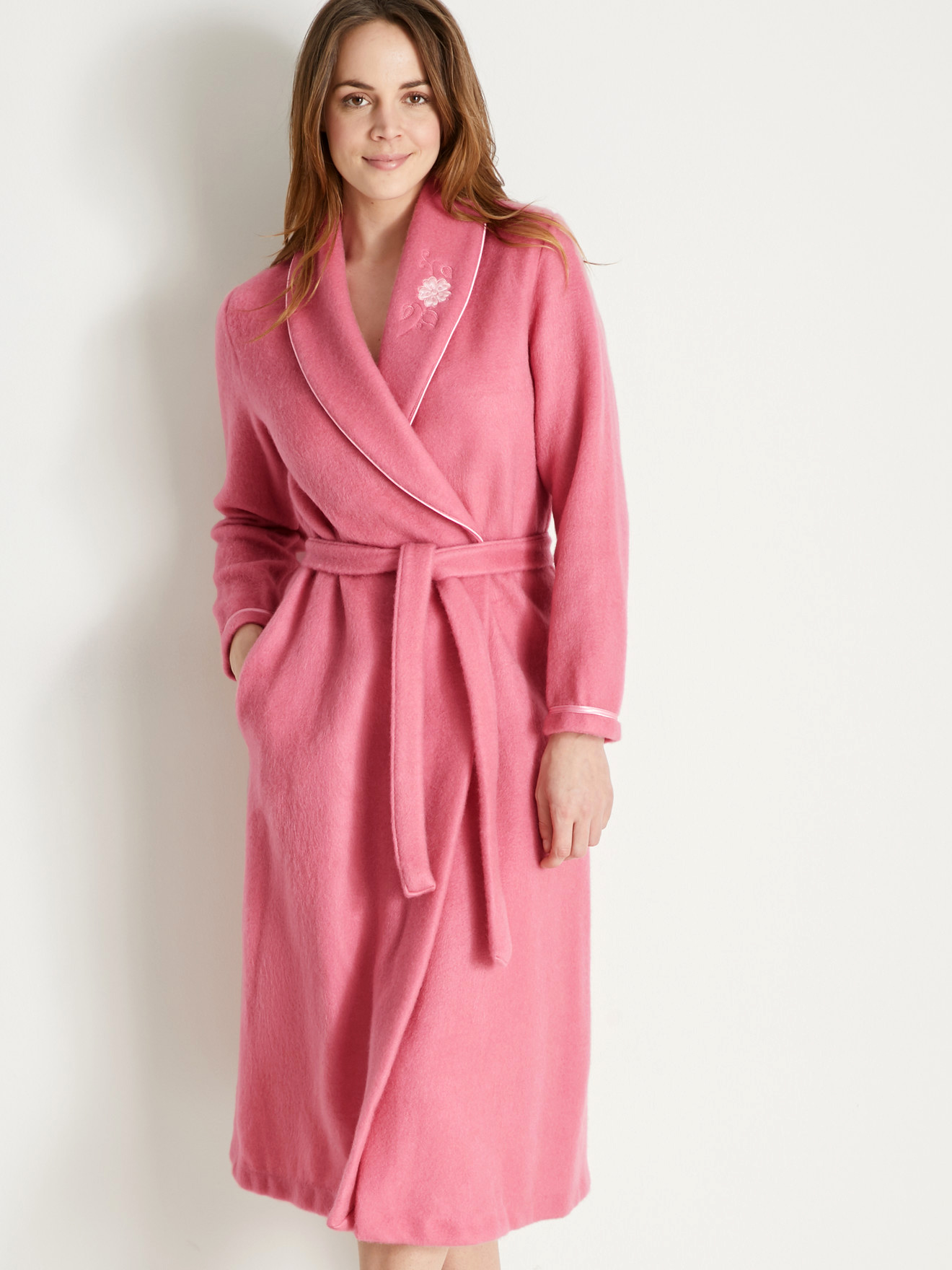 Robe de chambre en molleton courtelle - Lingerelle - Femme | Daxon