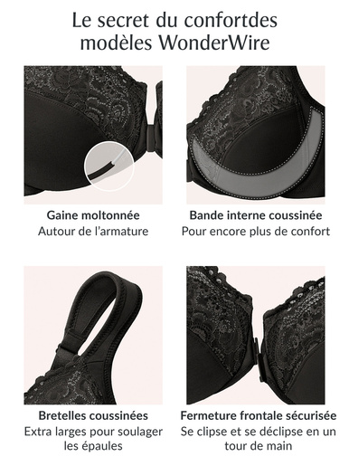 Soutien-gorge Elegance, agrafage devant