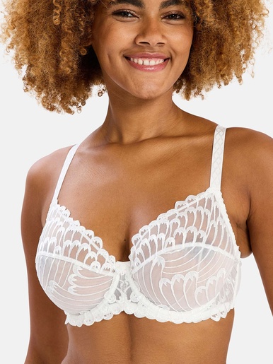 Soutien-gorge à armatures brodé Narcisse
