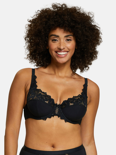 Soutien-gorge à armatures Coton d'Arum - Sans Complexe - Noir