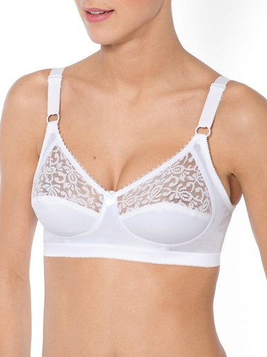 Soutien-gorge à basque sans armatures - Daxon - Blanc