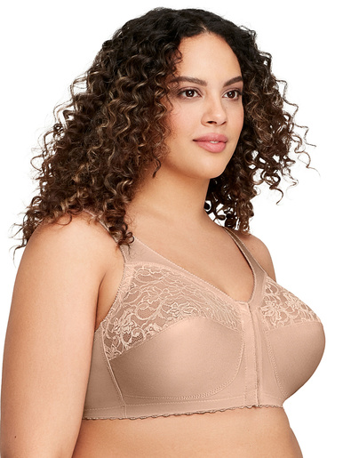 Soutien-gorge agrafé devant - Glamorise - Chair