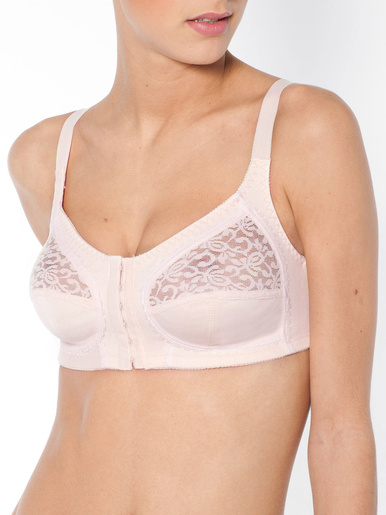 Soutien-gorge agrafé devant - Daxon - Beige