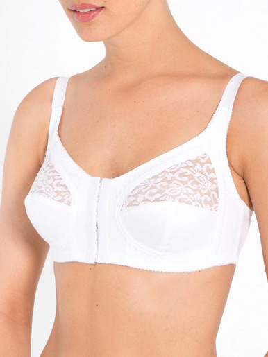 Soutien-gorge agrafé devant - Daxon - Blanc