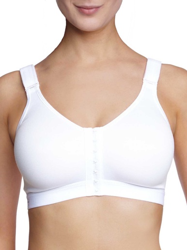 Soutien-gorge de sport, agrafé devant - Anita - Blanc
