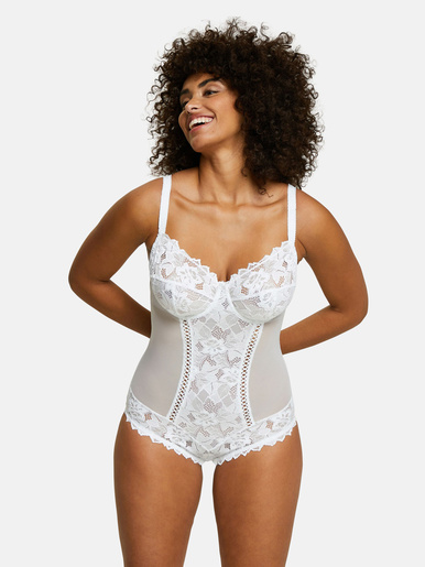 Body dentelle à armatures Arum - Sans Complexe - Blanc