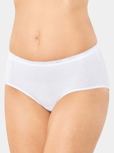 Lot de 3 culottes midi Basic + - Sloggi - Blanc