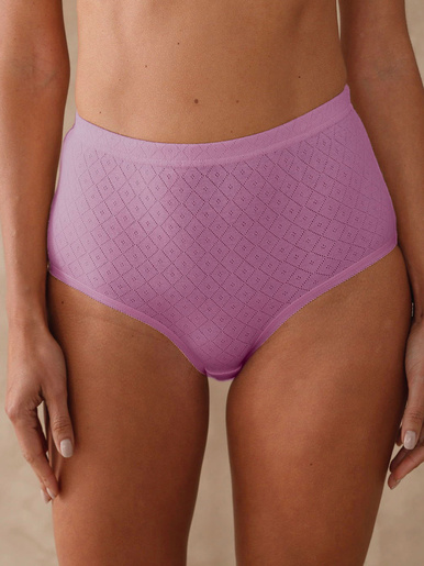 Culottes en maille jacquard lot de 4 - Daxon - Bleu+vert+jaune+rose