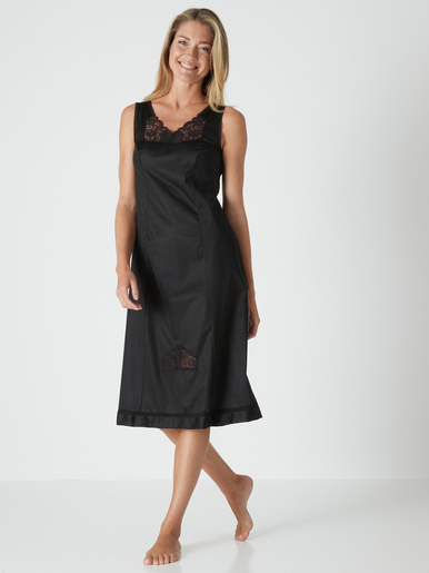Fond de robe maille satinée 105cm - Daxon - Noir