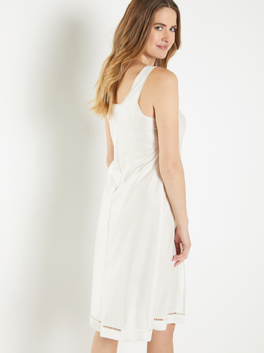 Fond de robe maille satinée 105cm - Daxon - Naturel