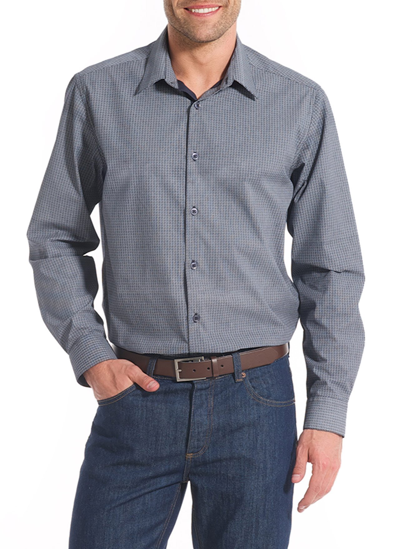 Homme Grande Taille Rayure Jupe Coton Chemise De Poche Manches Longues Affaires Travail Les Loisirs Chemise Noir Bleu Gris 5Xl 