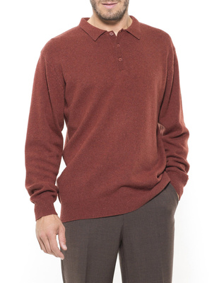Pull col polo, laine vierge