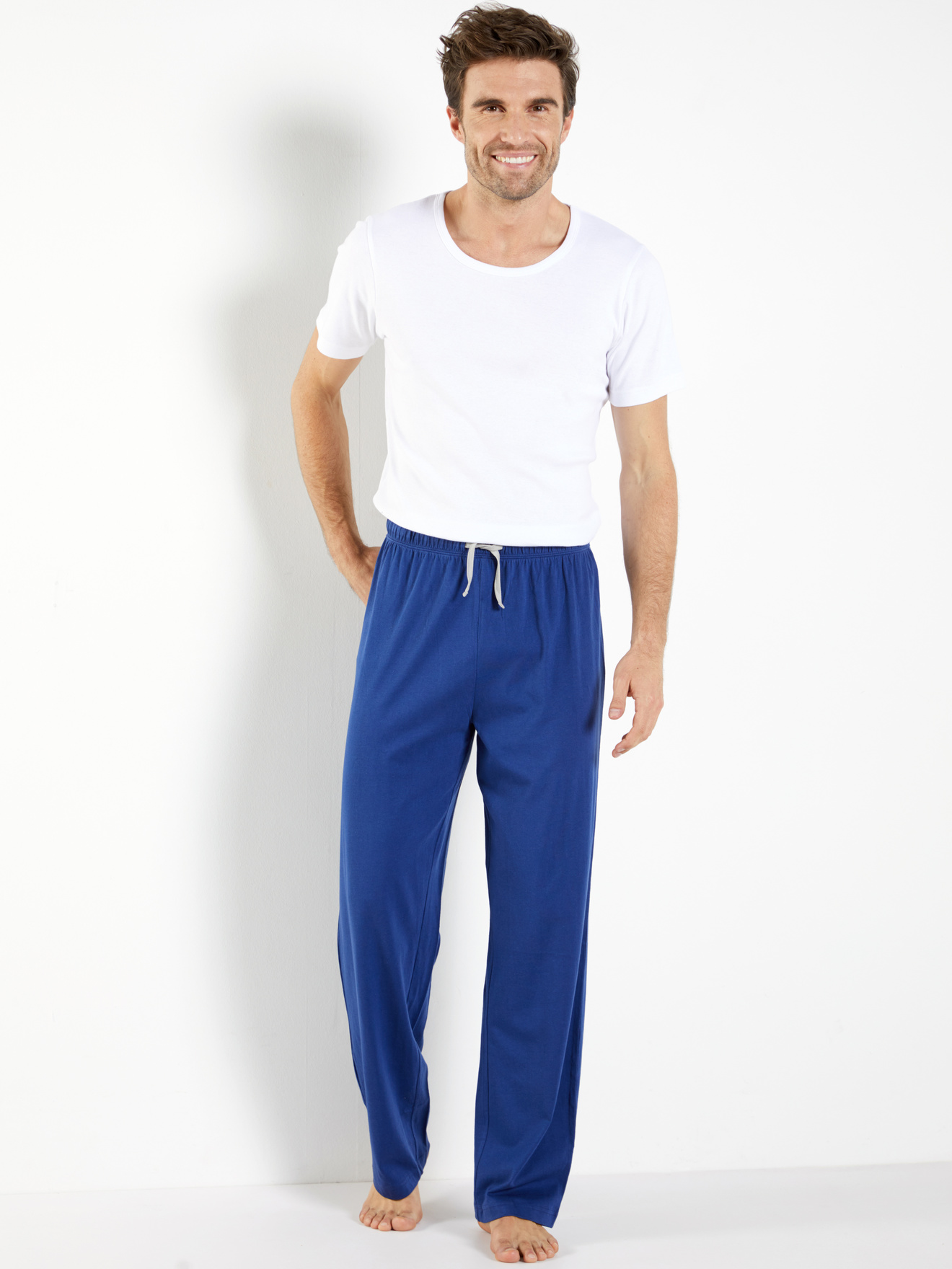 Bas De Pyjama En Ligne Lot De 2 Pantalons De Pyjama Homme 100% Coton - Coupe Ample - Noirs Et Gris - Tailles M à 5XL Vêtement Détente Maison