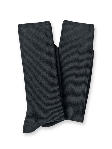 Mi-chaussettes coton lot de 2 paires - Daxon - Noir