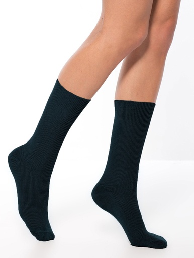 Mi-chaussettes coton lot de 2 paires - Daxon - Noir