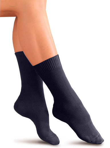 Mi-chaussettes laine lot de 2 paires - Daxon - Marine