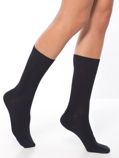 Mi-chaussettes laine lot de 2 paires - Daxon - Noir