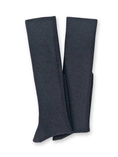Mi-bas coton majoritaire lot de 2 paires - Daxon - Noir