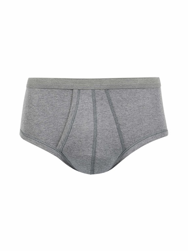 Slip ouvert, taille haute - Eminence - Gris foncé chiné