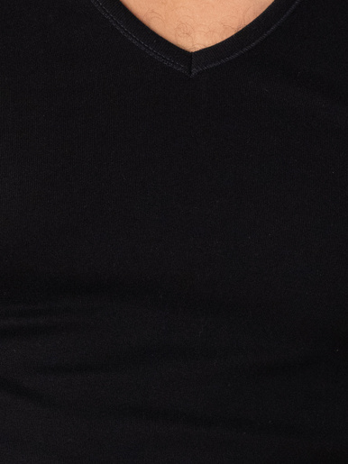 Tee-shirt encolure V, pur coton