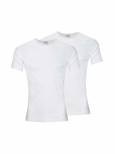 Tee-shirts en coton BIO, lot de 2 - Athéna - Blanc