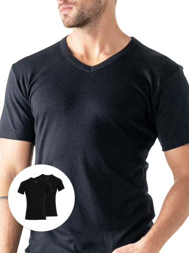 Lot de 2 tee-shirts col V coton bio