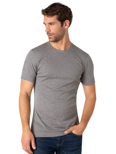 Tee-shirt encolure ronde, pur coton