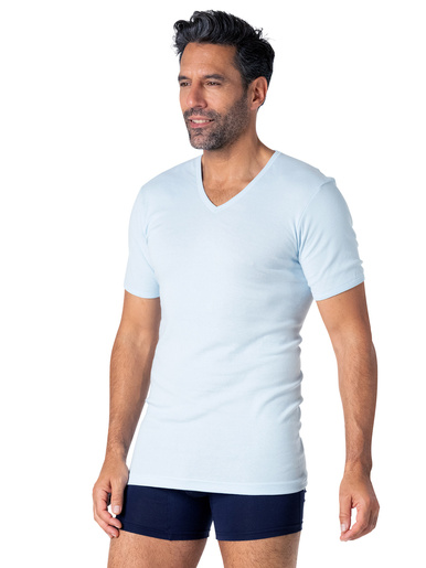 Tee-shirt encolure V, pur coton