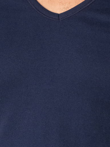 Tee-shirt encolure V, pur coton