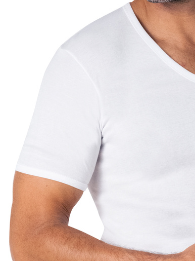 Tee-shirt encolure V, pur coton