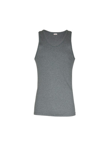 Débardeur pur coton - Eminence - Gris foncé chiné