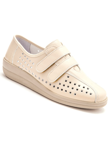 Derbies scratchées à semelle amovible - Pédiconfort - Beige