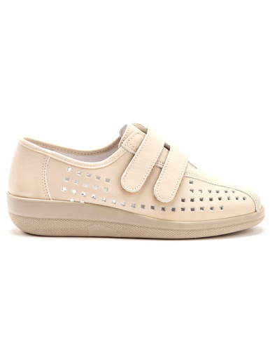 Derbies scratchées à semelle amovible - Pédiconfort - Beige