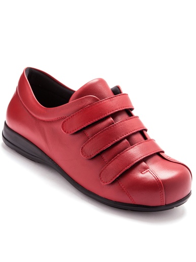 Derbies ultra larges pieds sensibles - Pédiconfort - Rouge