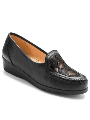 Mocassins Cuir Pleine Fleur Pieds Sensibles Mocassins Pediconfort
