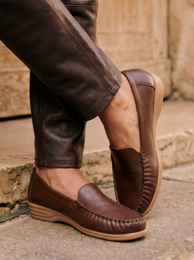 Mocassins à plateau lisse