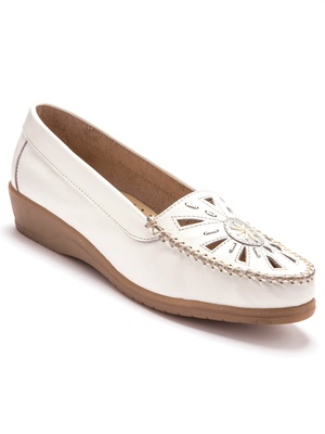 Mocassins ajourés grande largeur