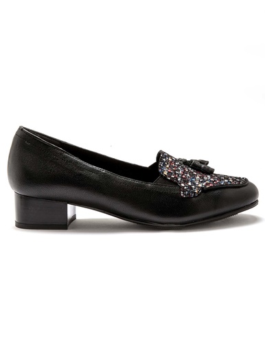 Trotteurs à pompons cuir demi-pointures