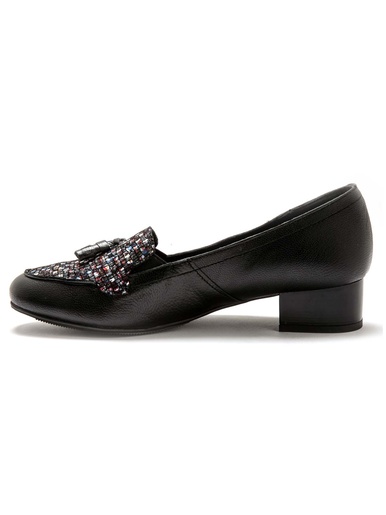 Trotteurs à pompons cuir demi-pointures