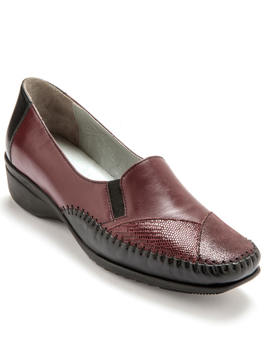 Sans-gêne cuir ultra souples - Pédiconfort - Bordeaux/noir