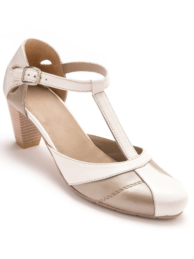 Salomés bicolores en cuir aérosemelle®