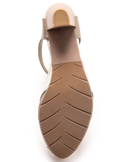 Salomés bicolores en cuir aérosemelle®