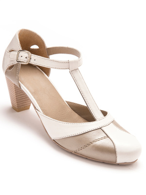 Salomés bicolores en cuir aérosemelle®