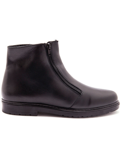 Bottillons cuir fourrés
